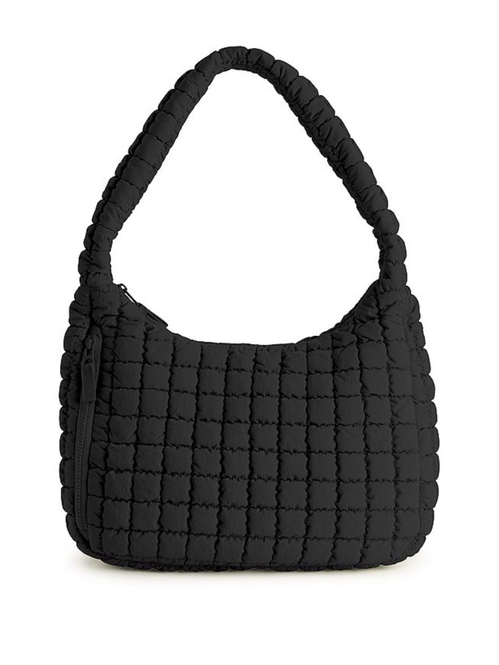FLX Quilted Puff Shoulder Bag in Black